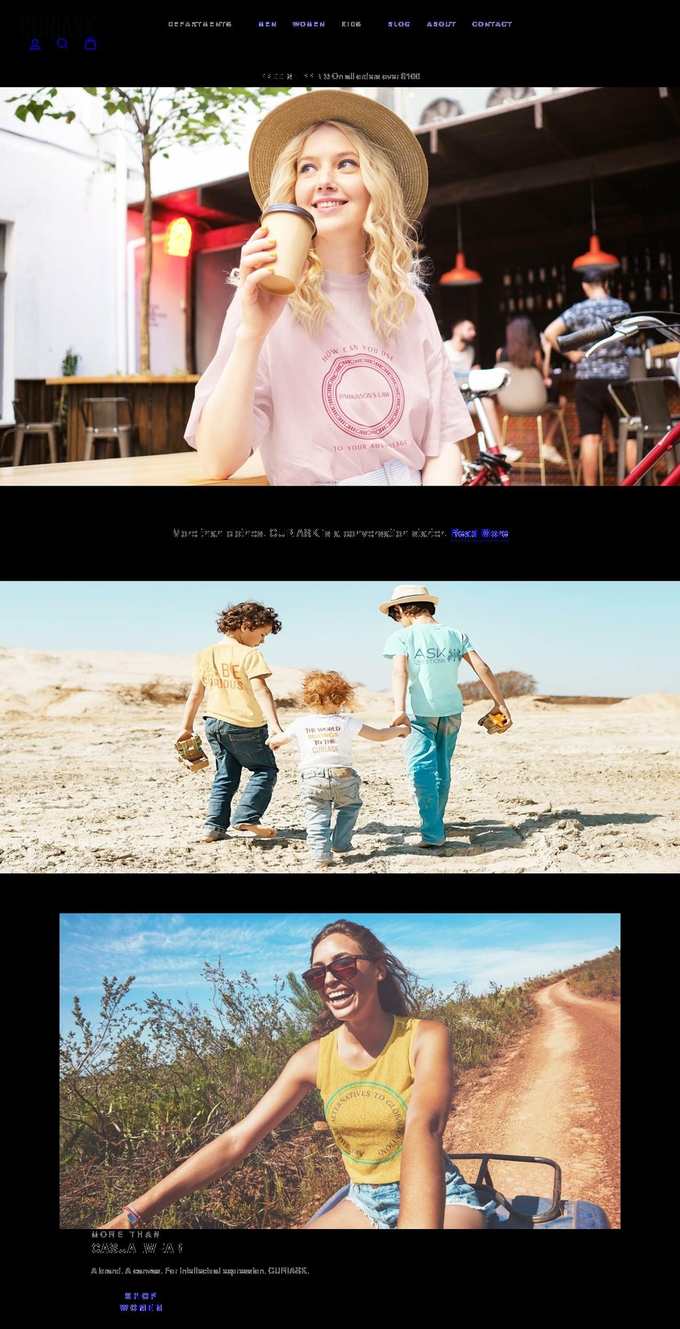 curiask.com shopify website screenshot