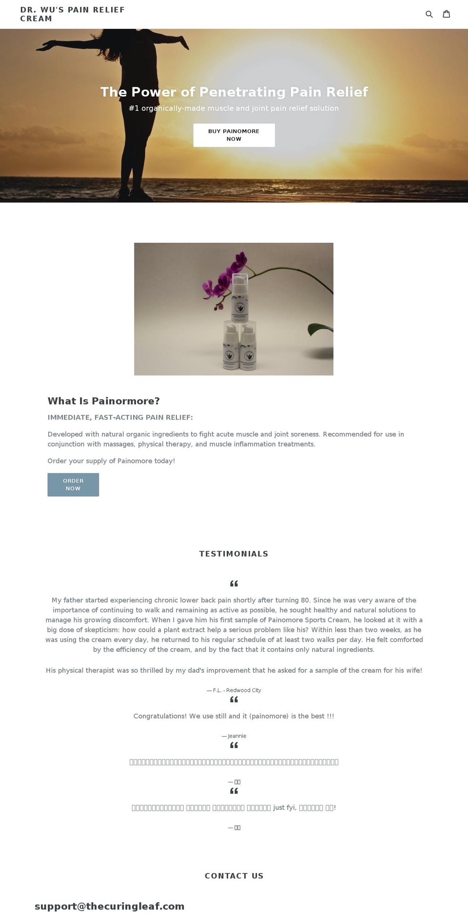 curingplant.com — Shopify storefront screenshot