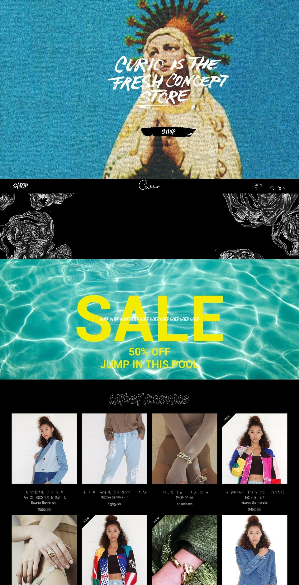 curioconceptstore.com — Shopify storefront screenshot