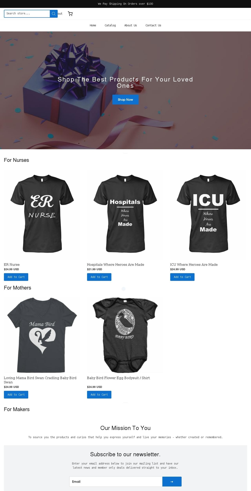 curiocrossing.com shopify website screenshot