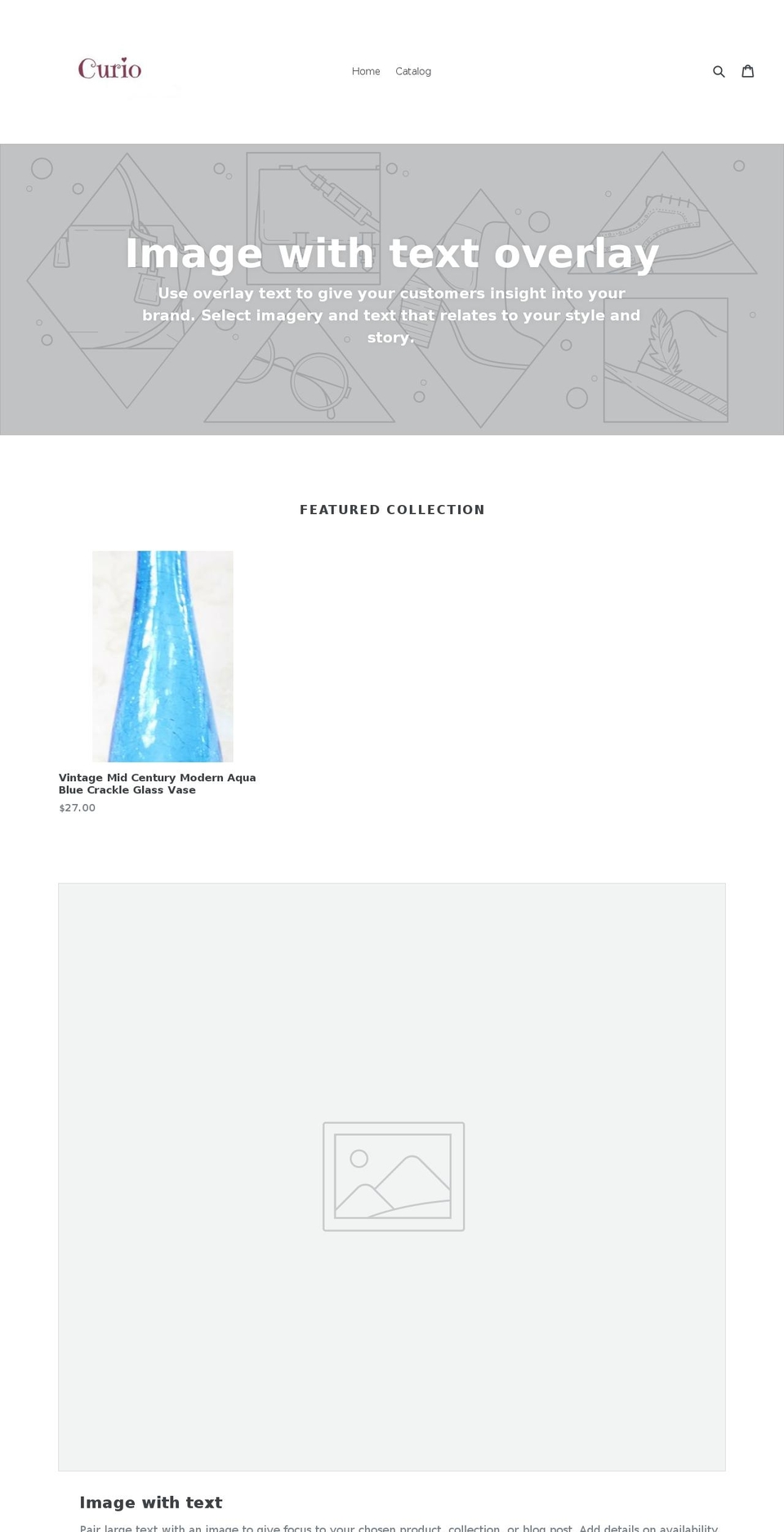 curiodecor.com — Shopify storefront screenshot