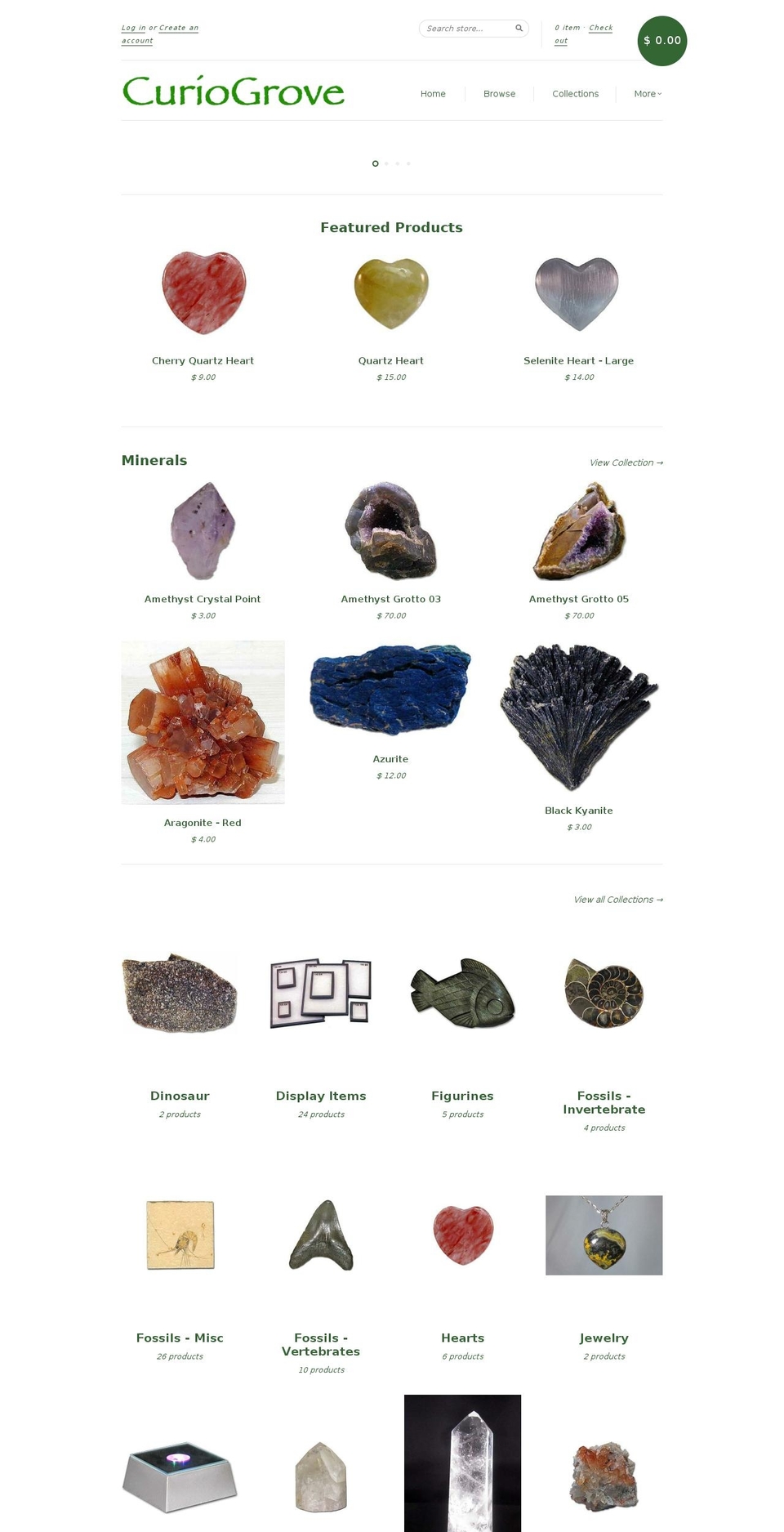 New Standard - CG Shopify theme site example curioearth.com