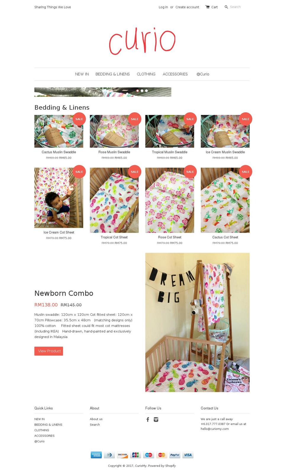 curiomy.com shopify website screenshot