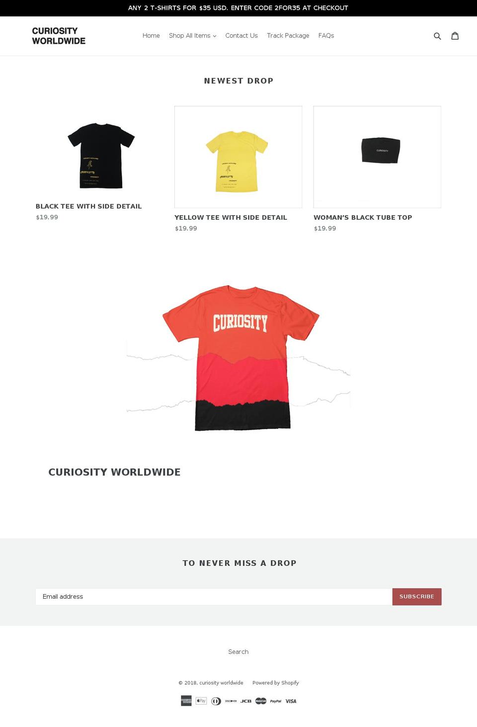 curiosityc.com — Shopify storefront screenshot