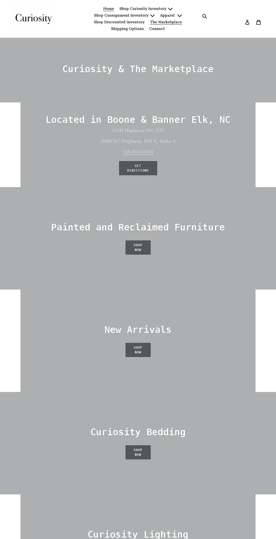 curiositync.com shopify website screenshot
