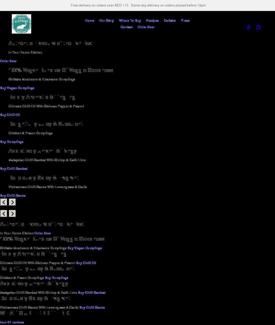 curious-elephant.com shopify website screenshot