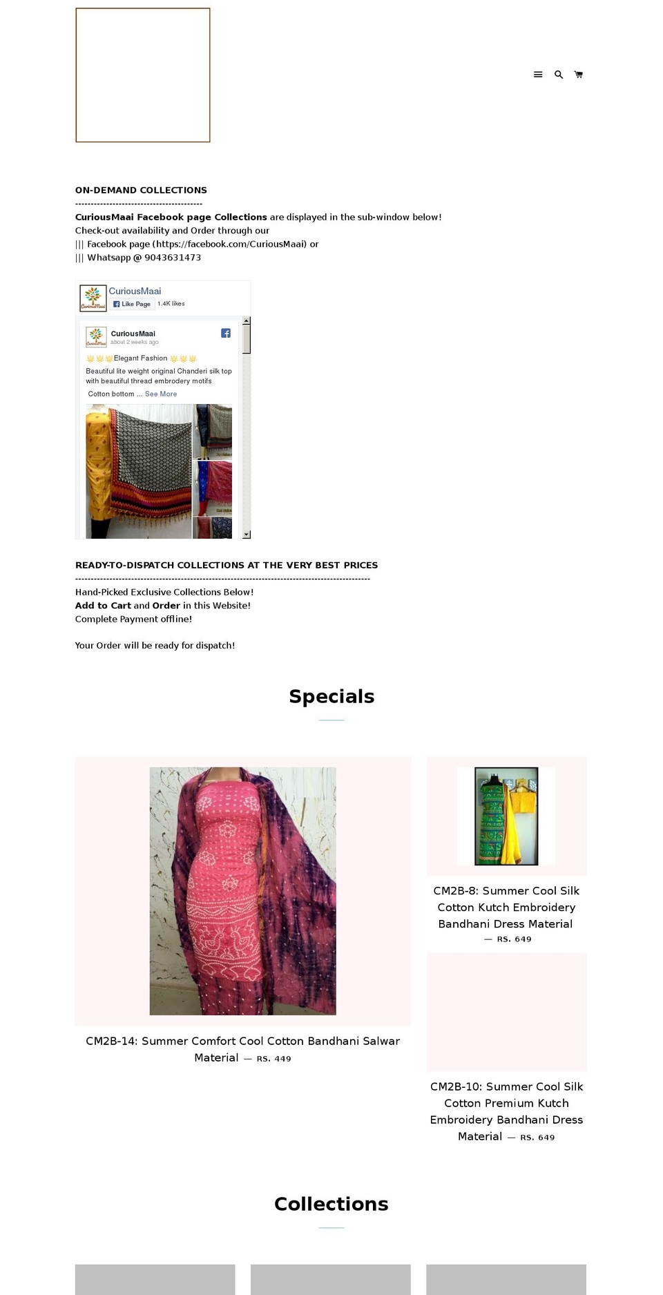 curiousmaai.com — Shopify storefront screenshot