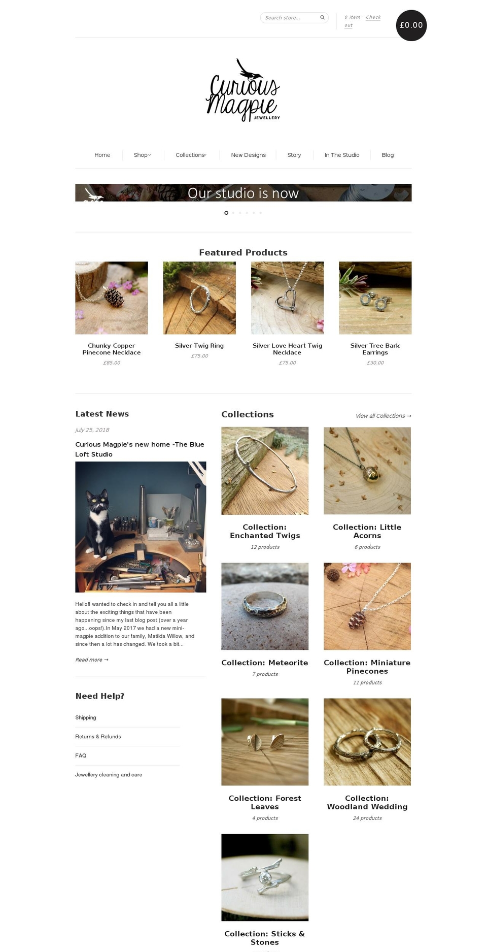 curiousmagpiejewellery.com — Shopify storefront screenshot