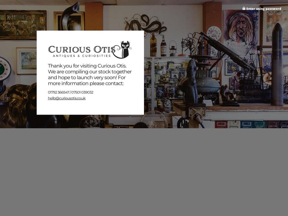 curiousotis.co.uk shopify website screenshot