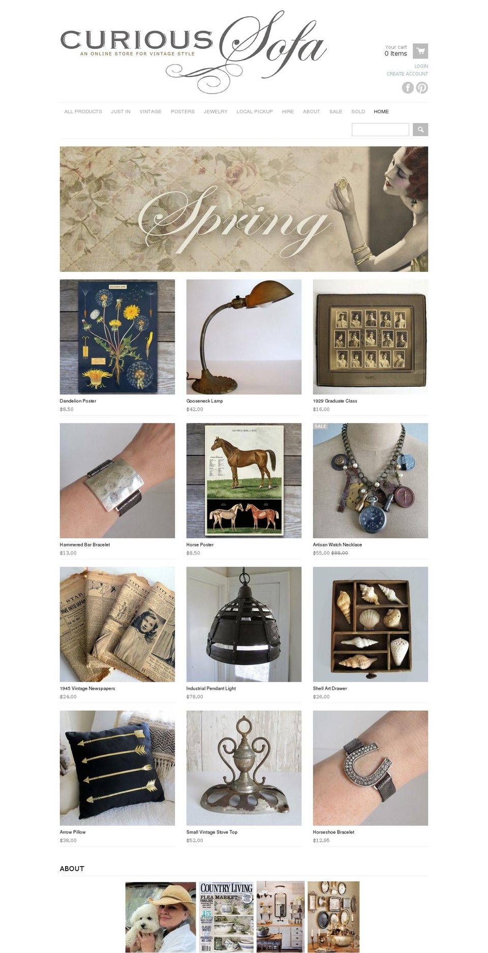 curioussofa.com shopify website screenshot