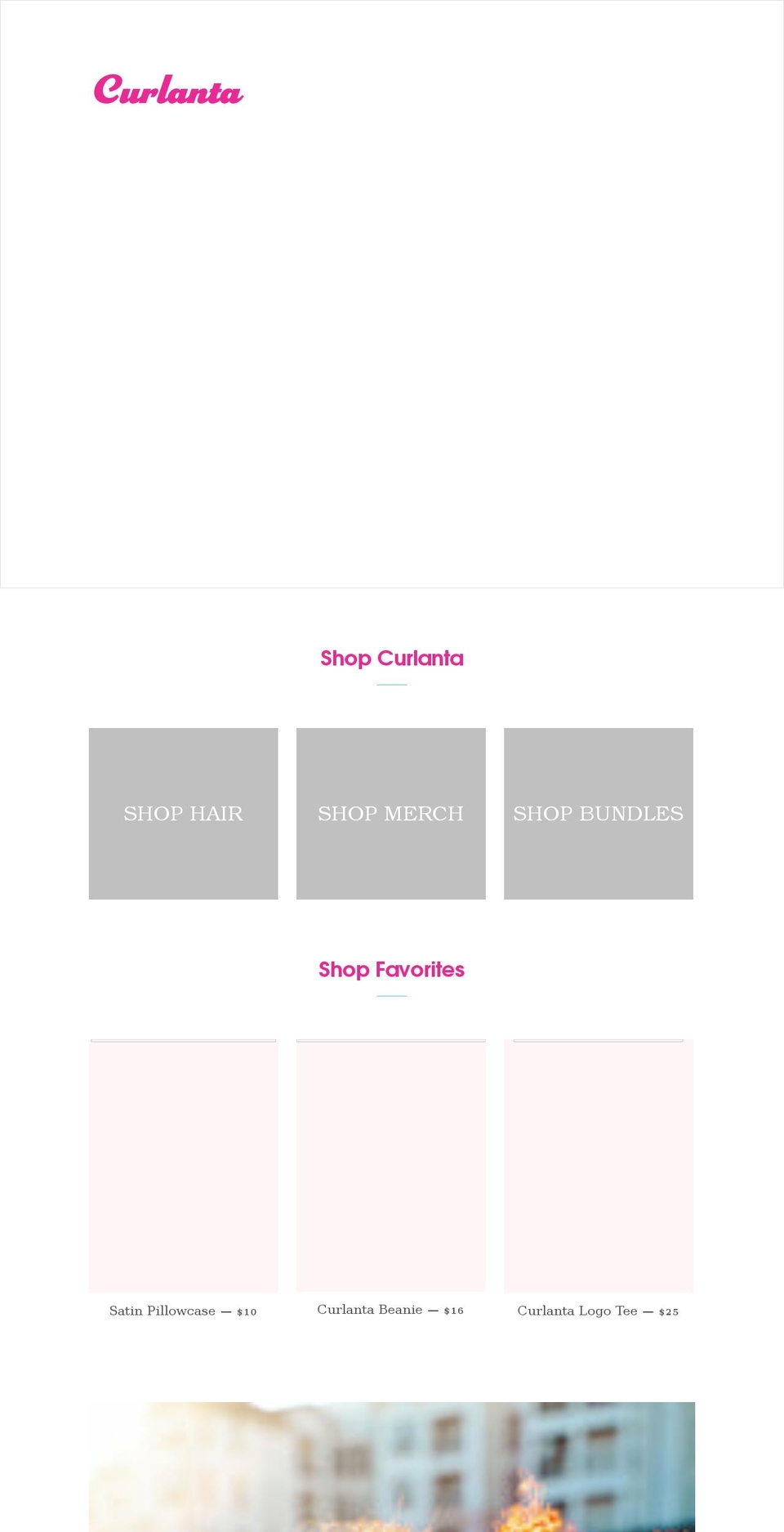 curlanta.com shopify website screenshot
