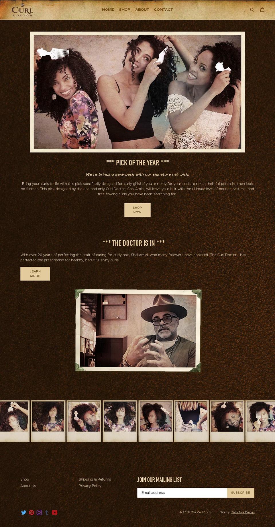 curldoctor.org shopify website screenshot