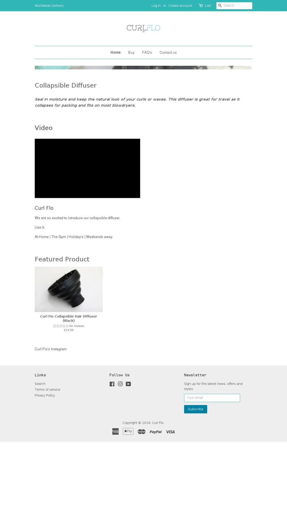 curlflo.com — Shopify storefront screenshot
