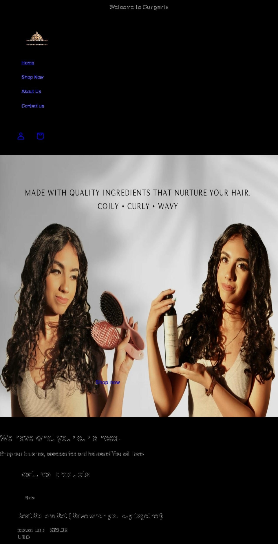 curlganix.com shopify website screenshot