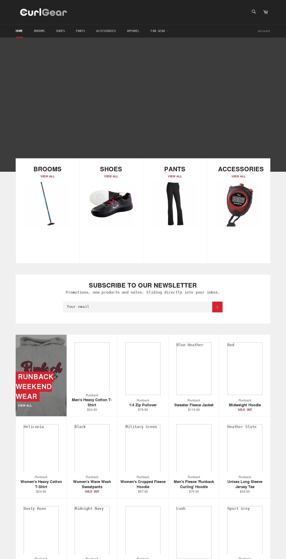 curlgear.com shopify website screenshot