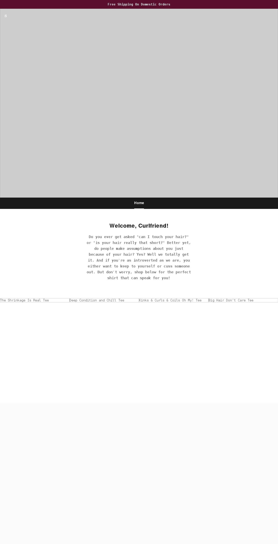 curlsunbothered.com shopify website screenshot