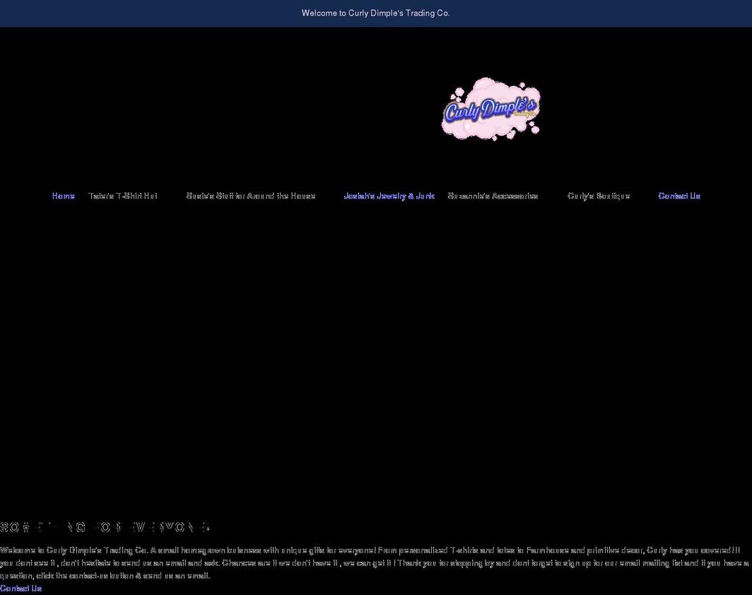curlydimplestrading.com shopify website screenshot