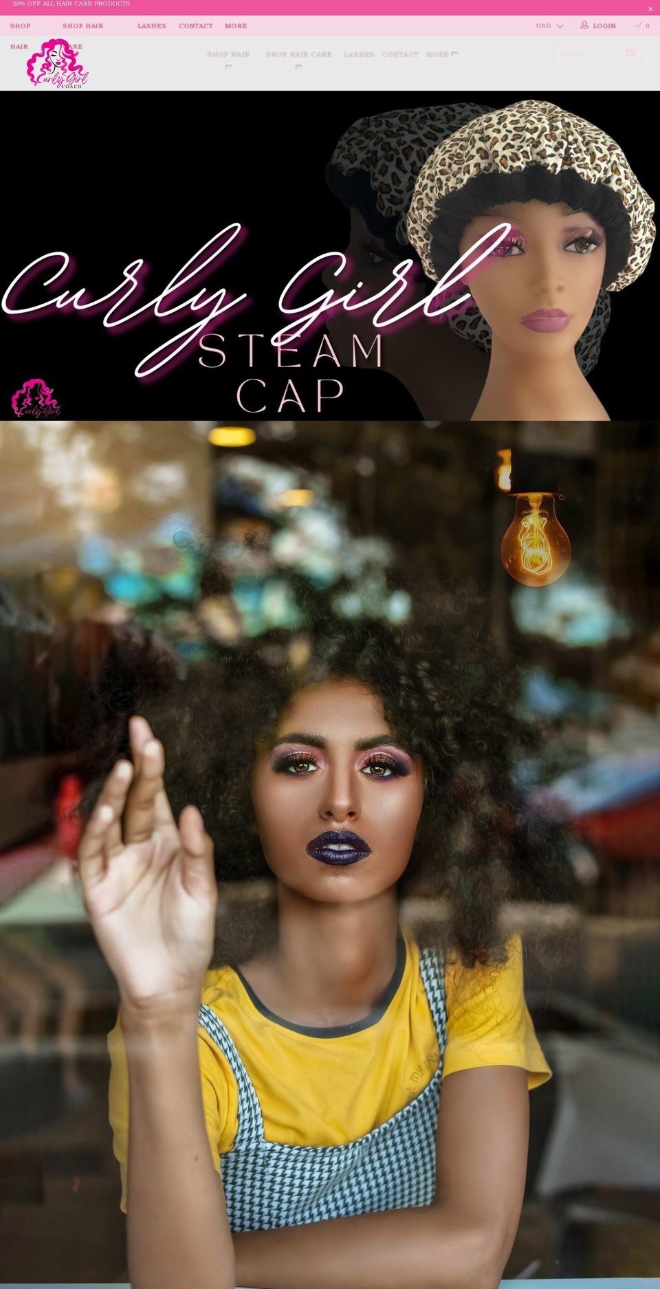 curlygirlcoach.com shopify website screenshot