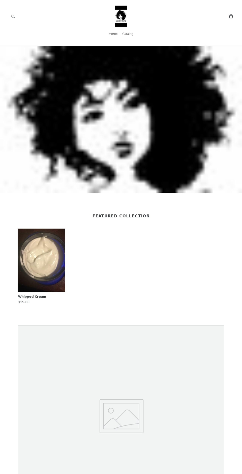 curlygyrlzhair.com shopify website screenshot