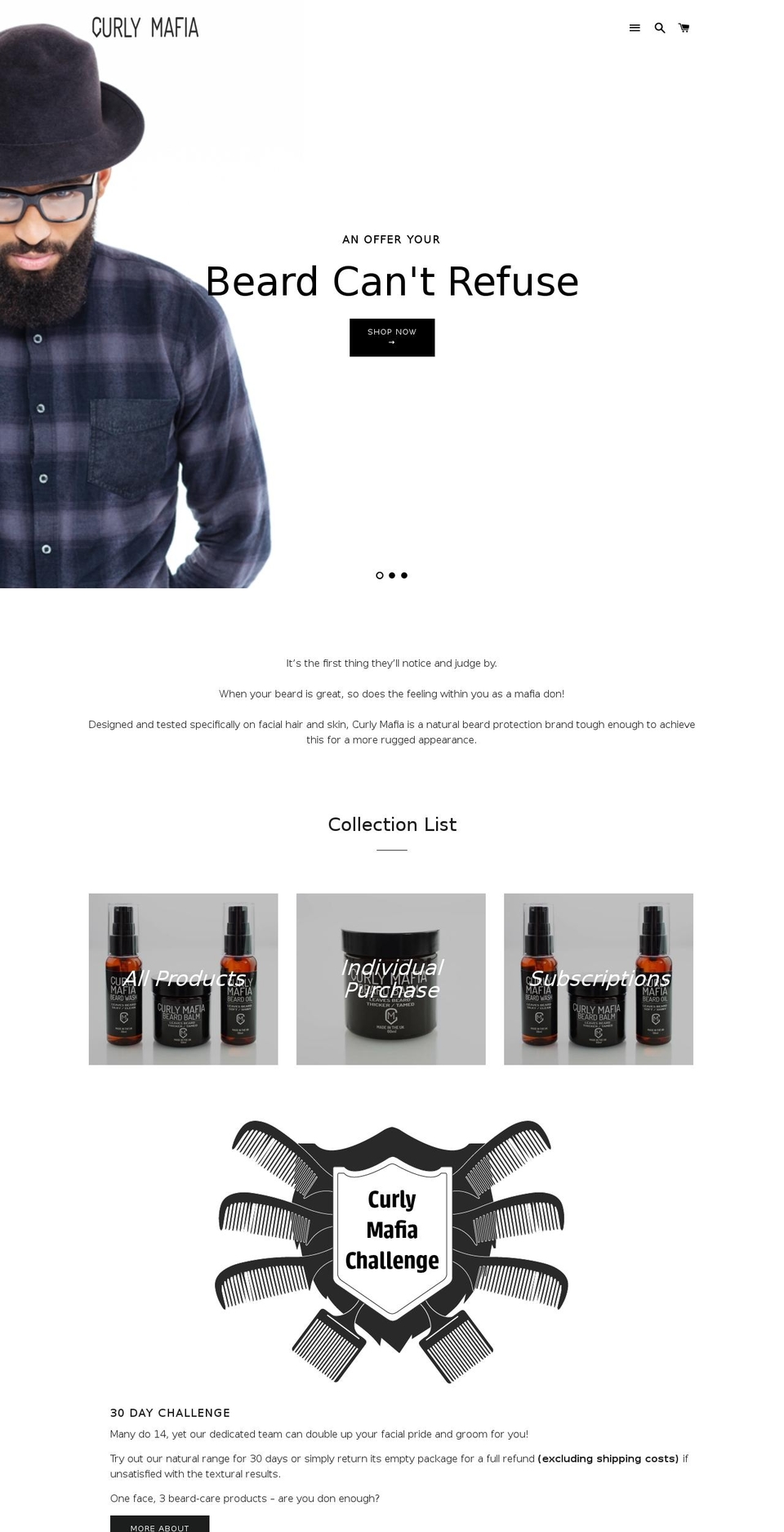 curlymafia.co.uk shopify website screenshot