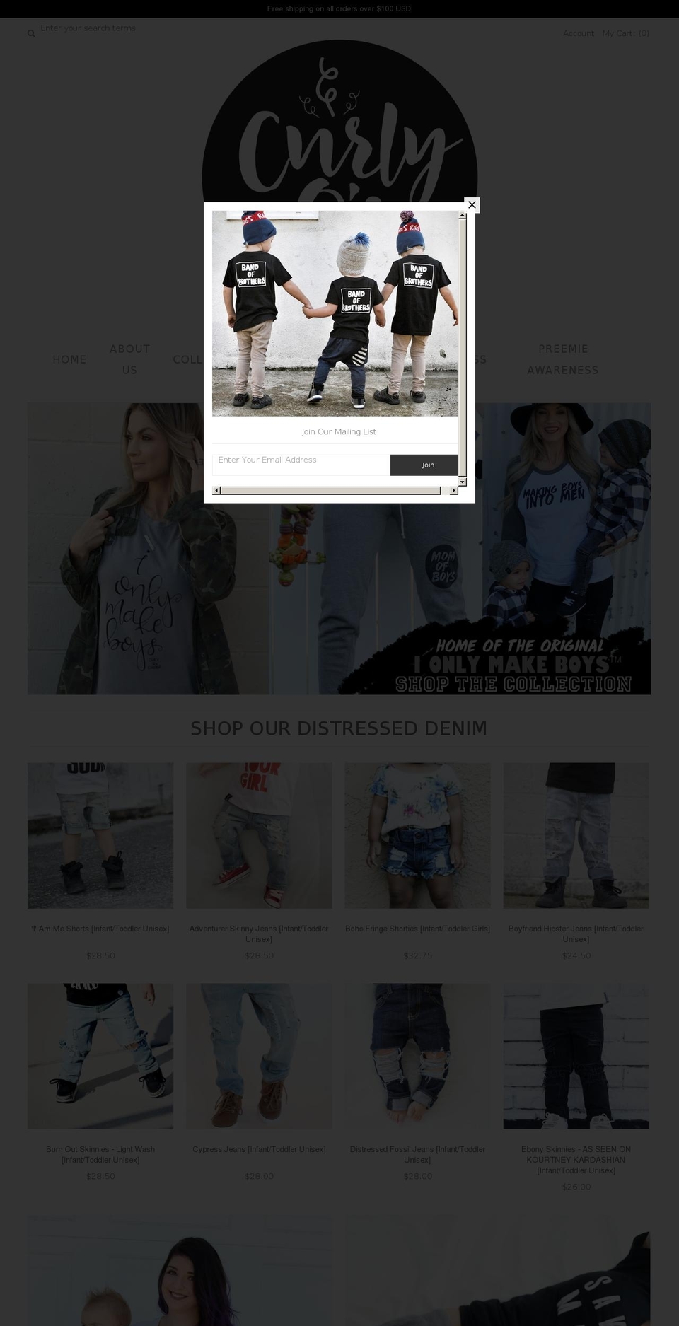 curlyqscounter.com shopify website screenshot