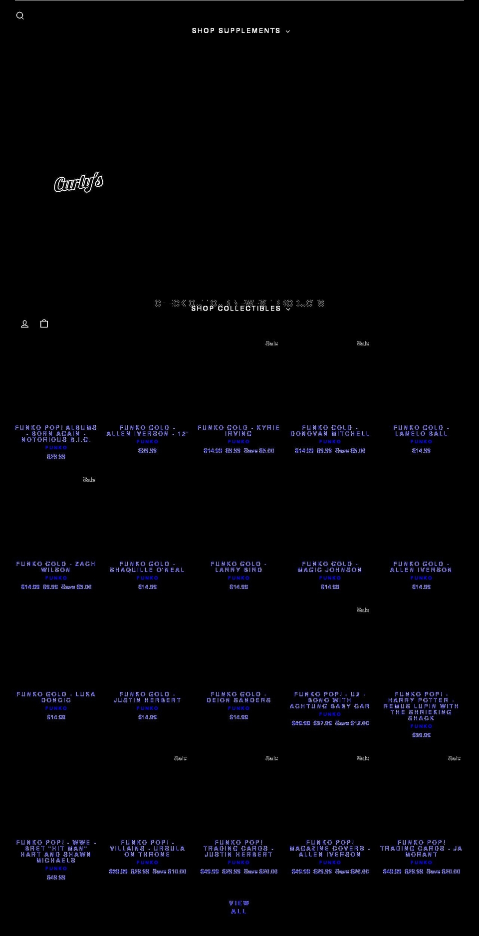 curlys.ca shopify website screenshot