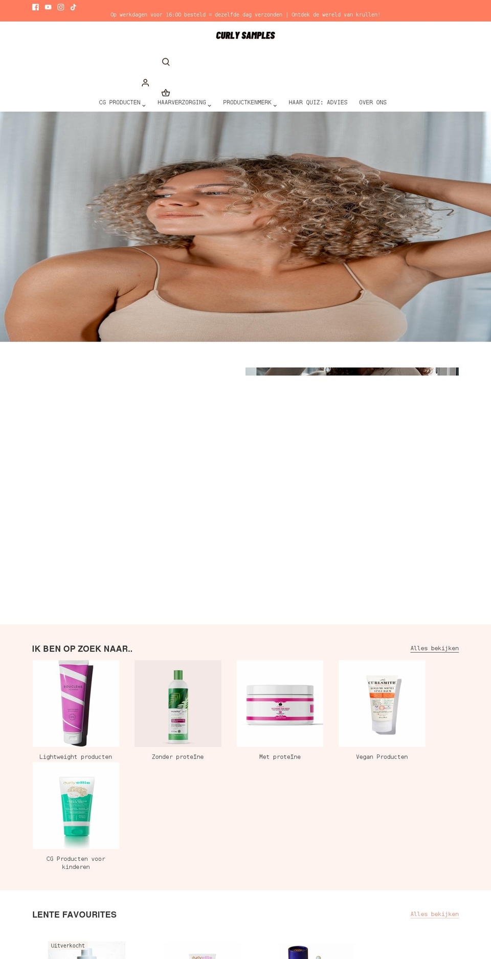 curlysamples.com shopify website screenshot