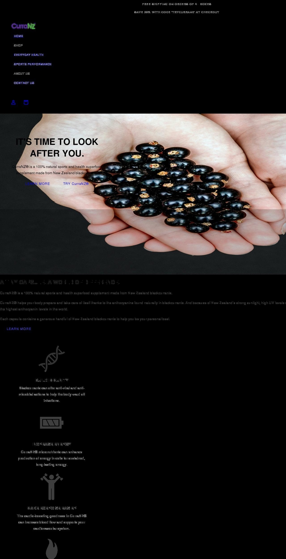 curranz.com.au shopify website screenshot