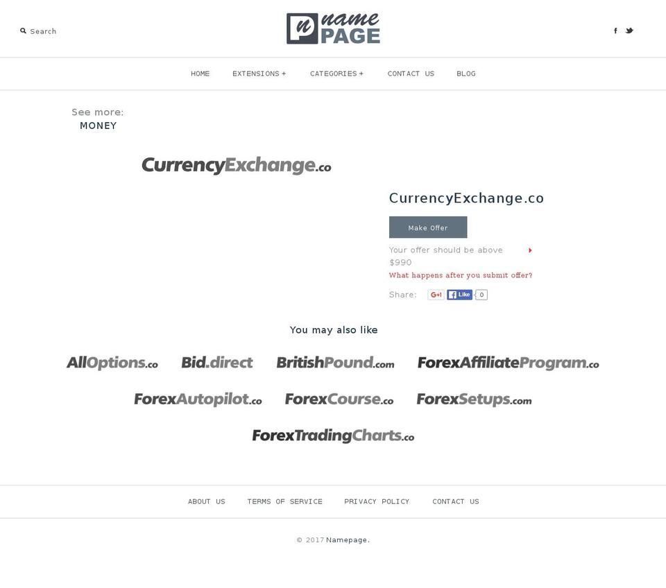 currencyexchange.co shopify website screenshot