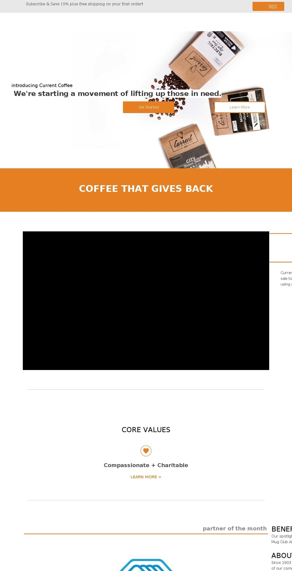 currentcoffeeny.com shopify website screenshot