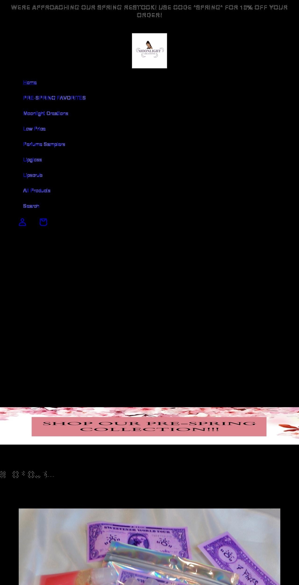 currentmoodcosmetics.com shopify website screenshot