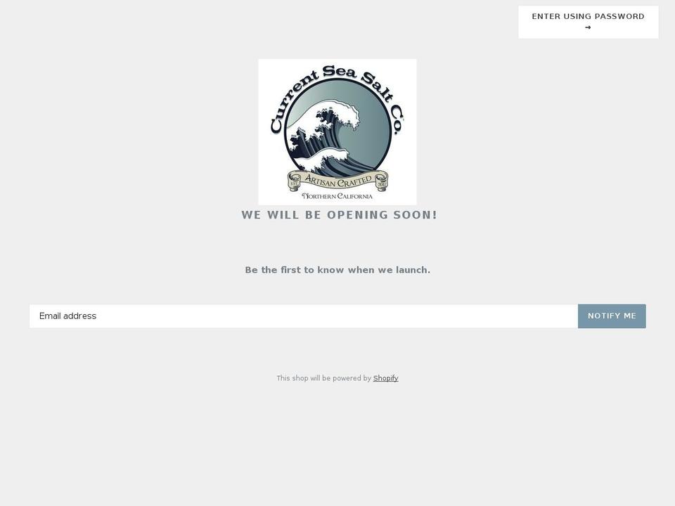currentseasalt.com — Shopify storefront screenshot