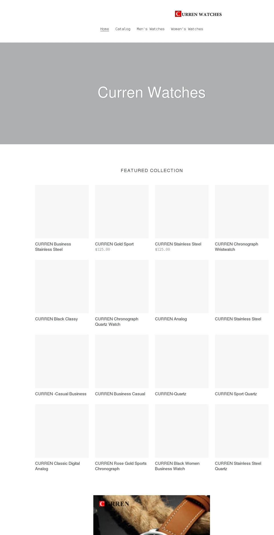 currenwatches.net shopify website screenshot