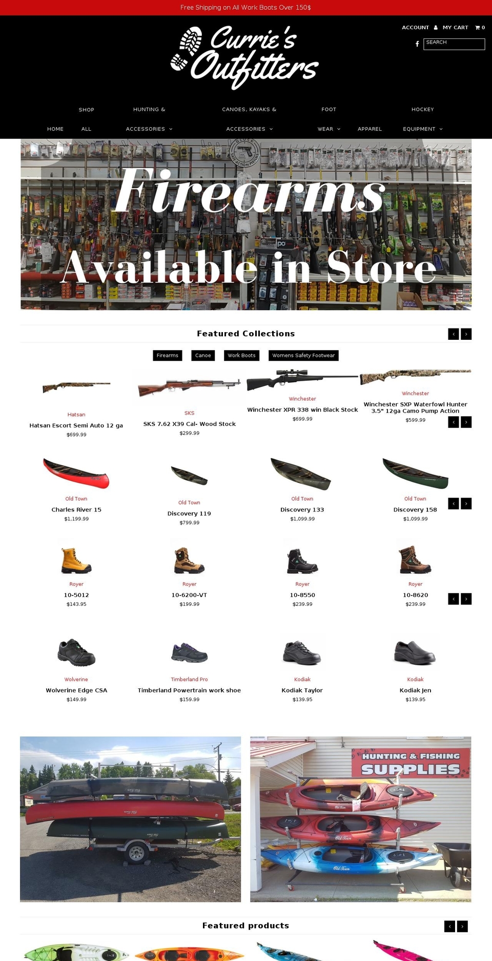 curriesoutfitters.com shopify website screenshot