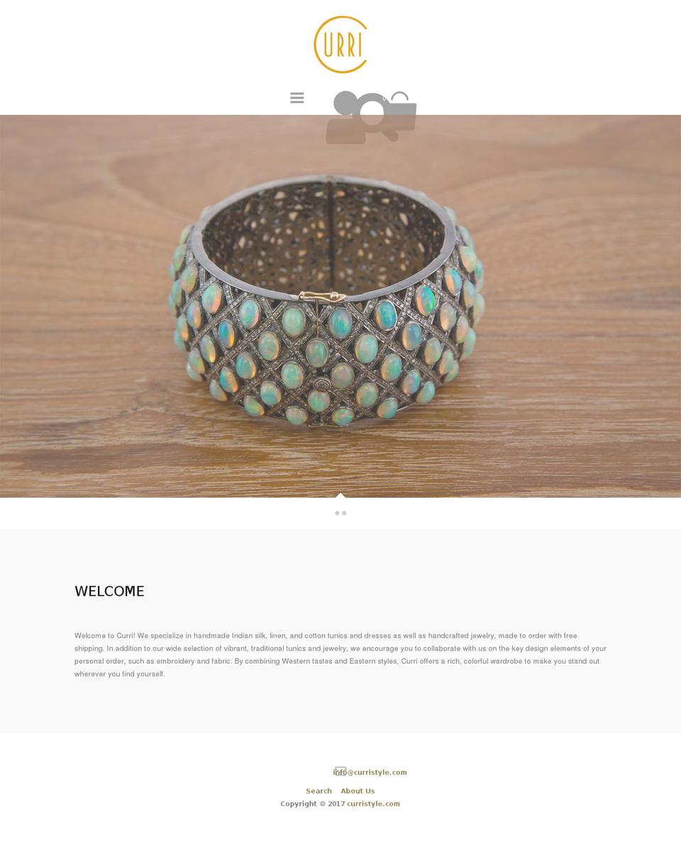 curristyle.com shopify website screenshot