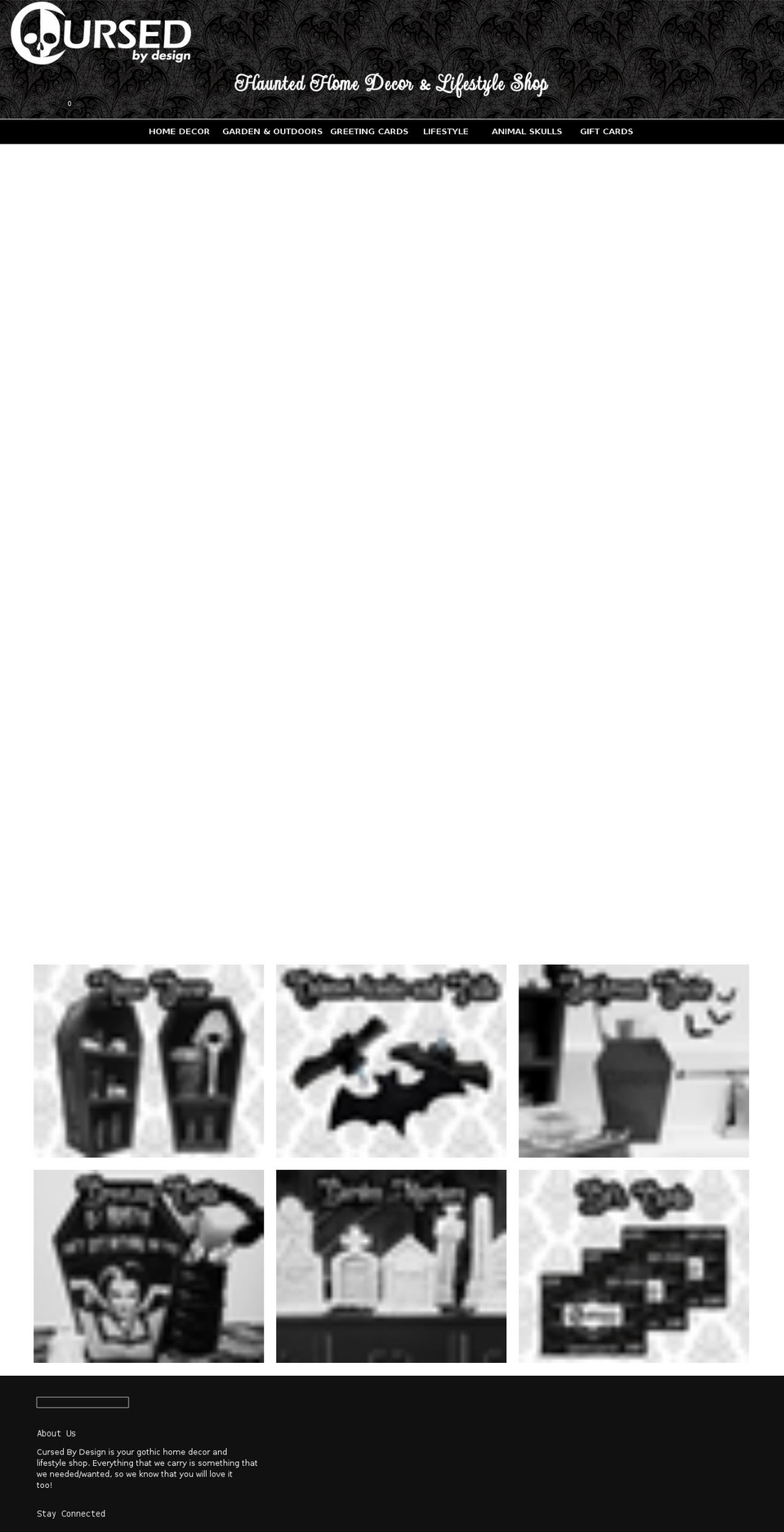 cursedbydesign.com shopify website screenshot