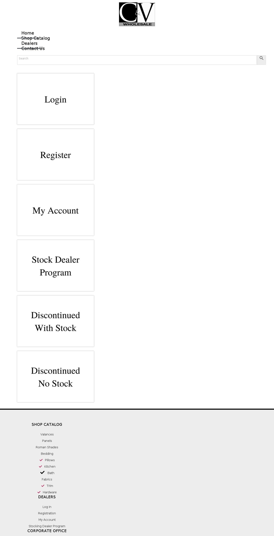 curtainandvalance.com — Shopify storefront screenshot
