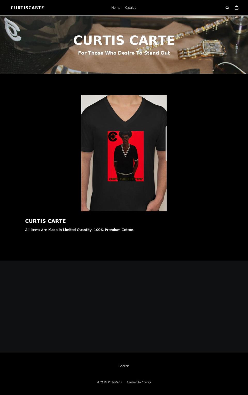 curtiscarte.com — Shopify storefront screenshot