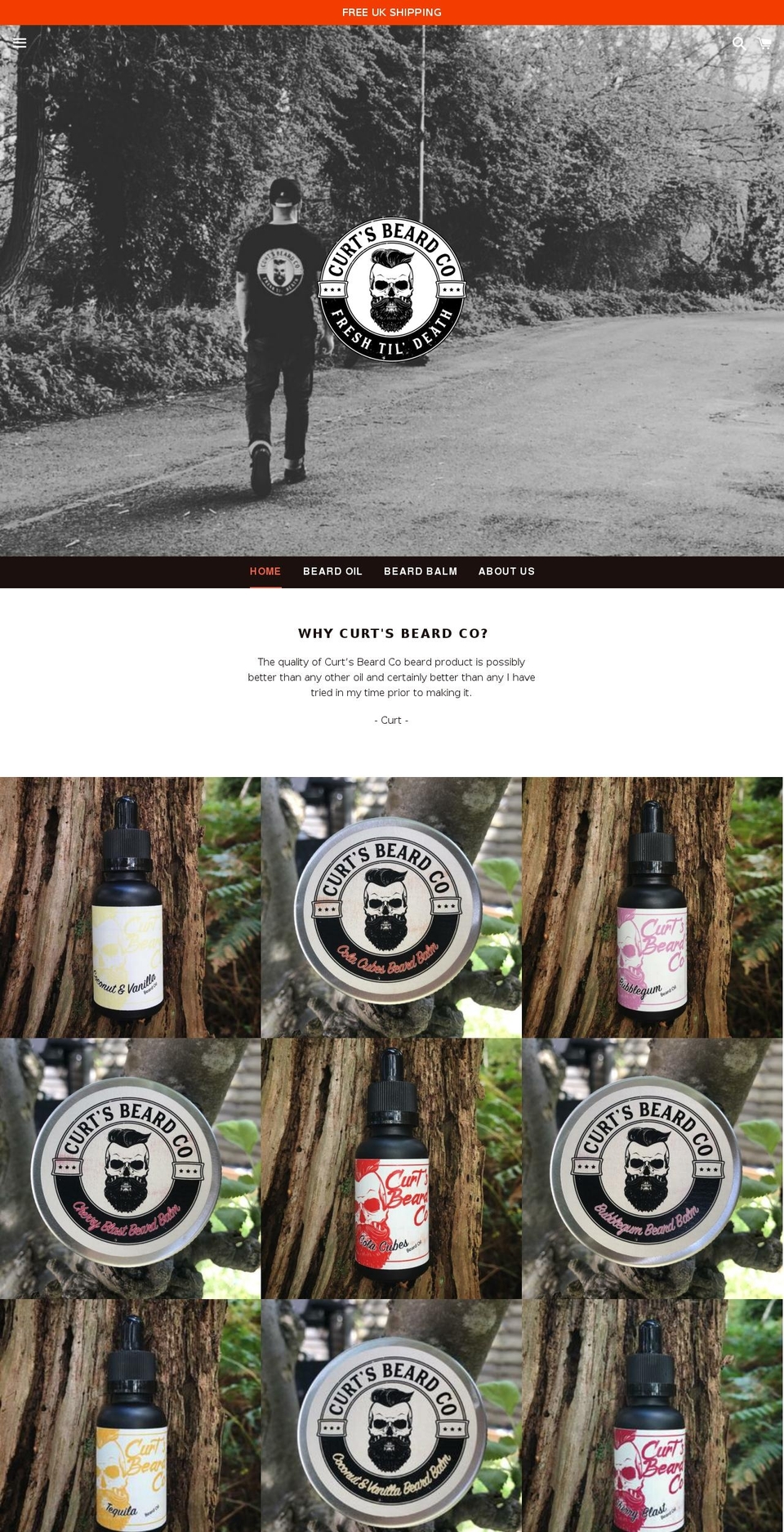 curtsbeardco.com — Shopify storefront screenshot