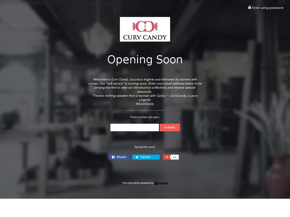 curvcandy.com shopify website screenshot