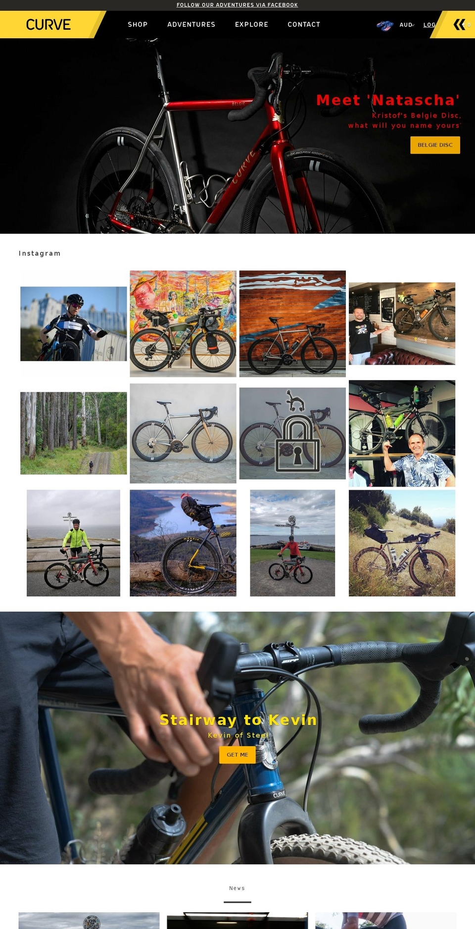 curvecycling.bike shopify website screenshot