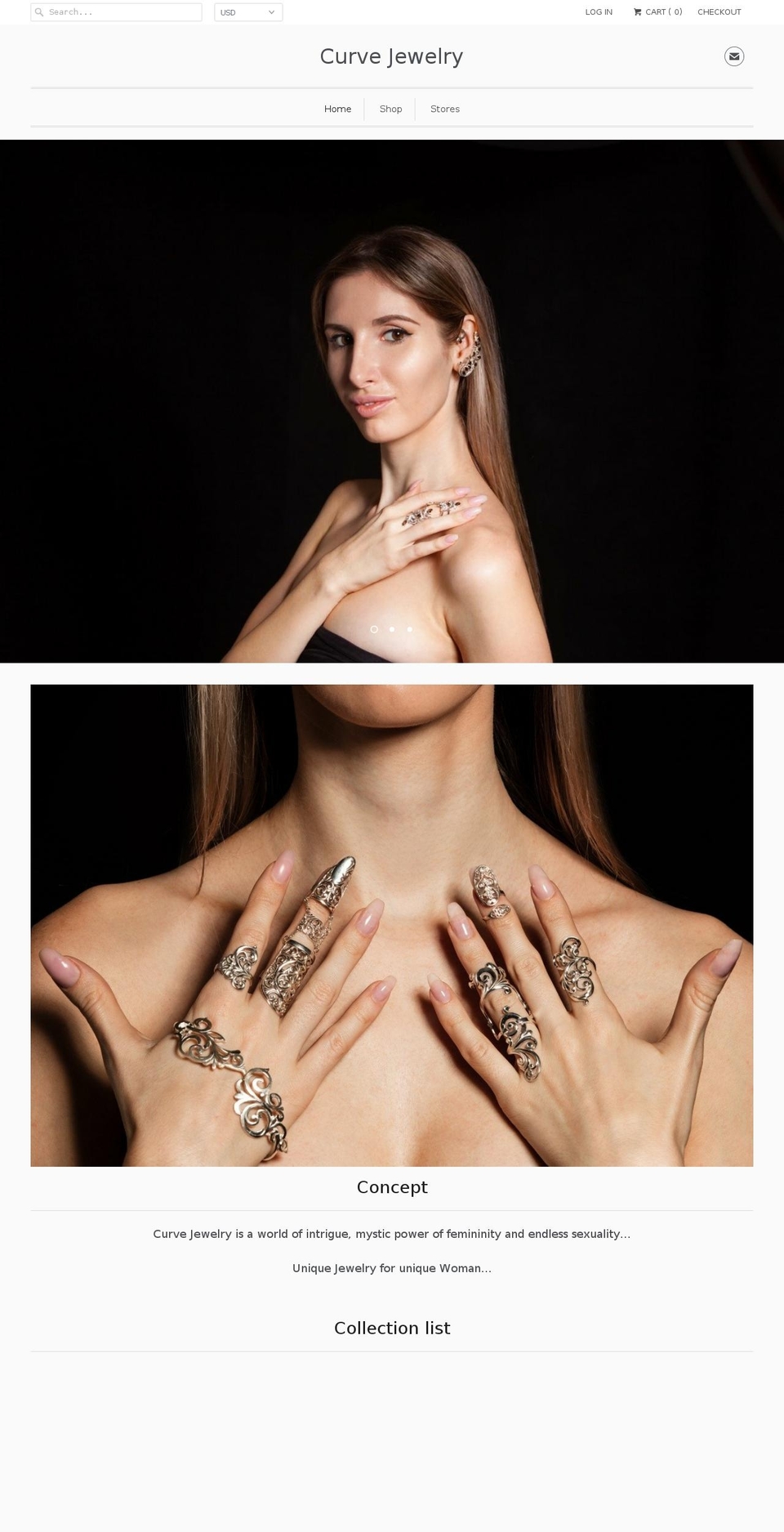 curvejewelry.com — Shopify storefront screenshot