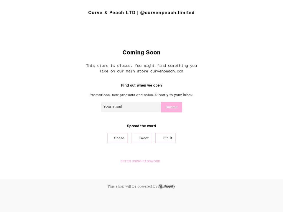 curvenpeach-ltd.myshopify.com shopify website screenshot