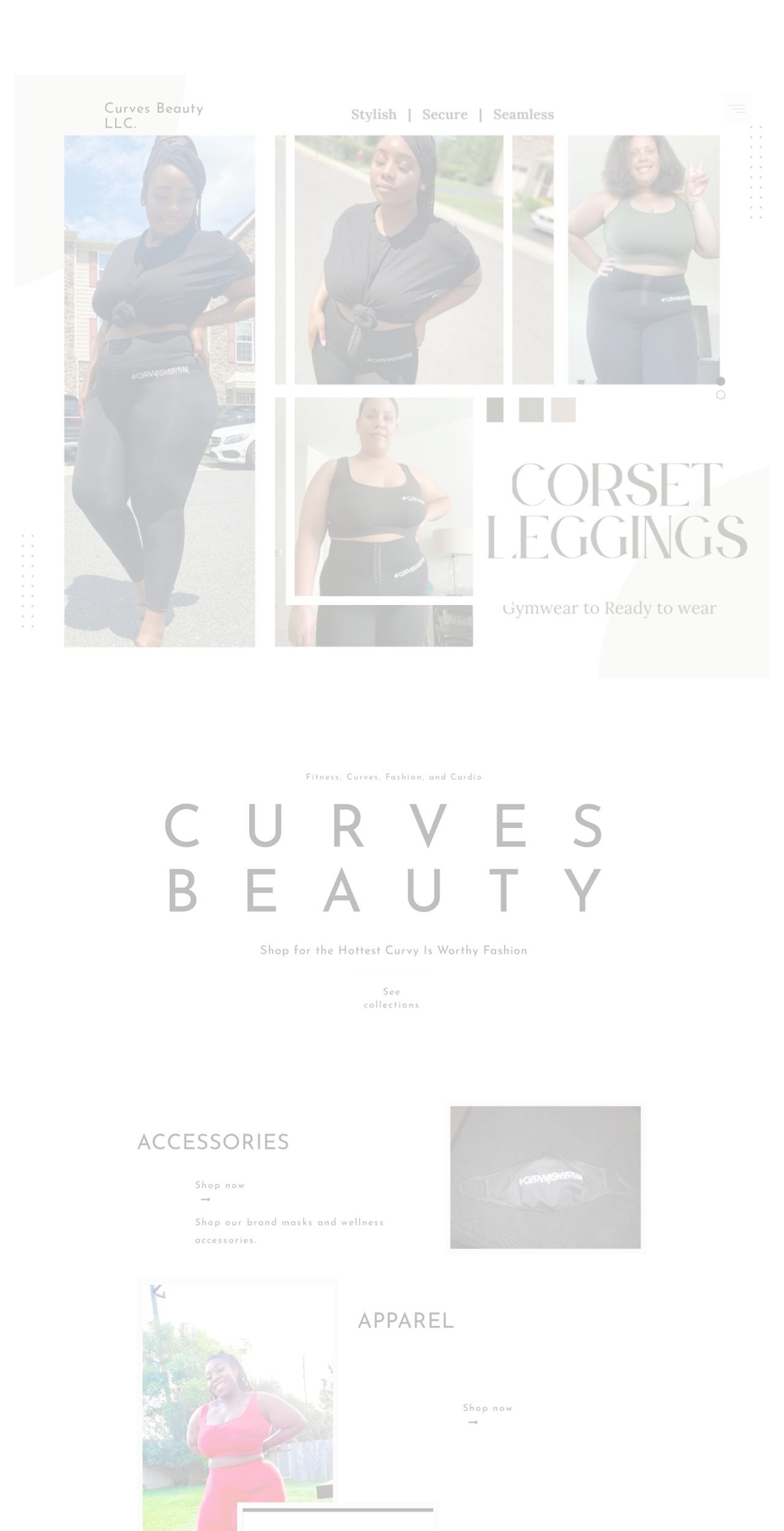 curvesbeauty.com shopify website screenshot