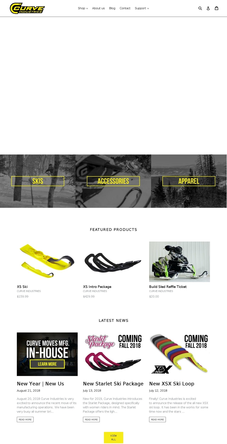 curveskis.com — Shopify storefront screenshot