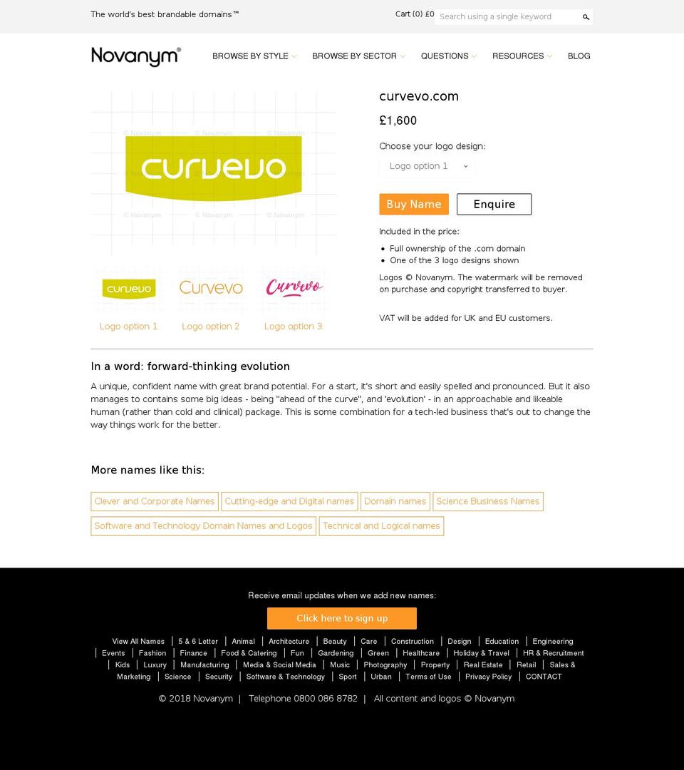 curvevo.com shopify website screenshot