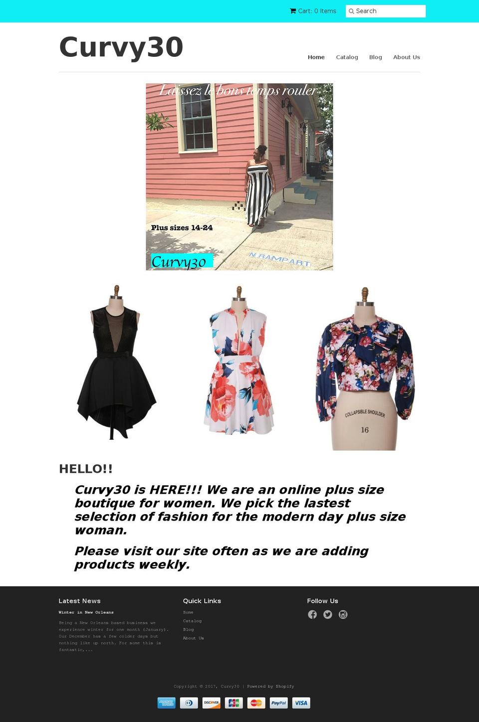curvy30.com shopify website screenshot