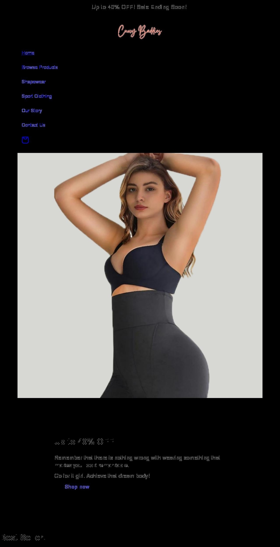 curvybaddies.com shopify website screenshot