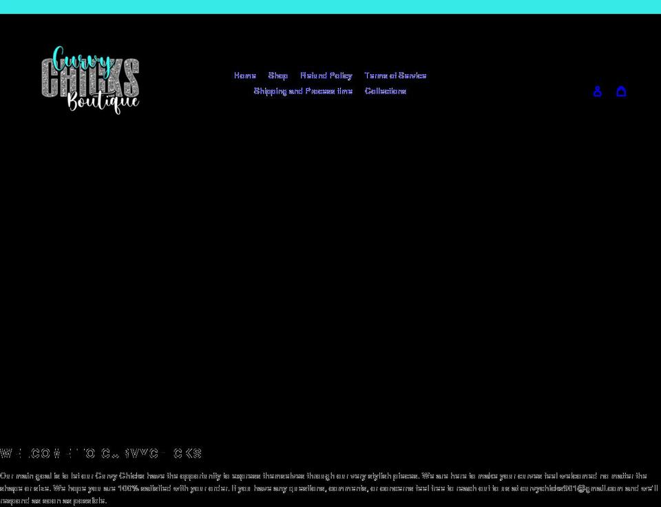 curvychicksboutique.com shopify website screenshot