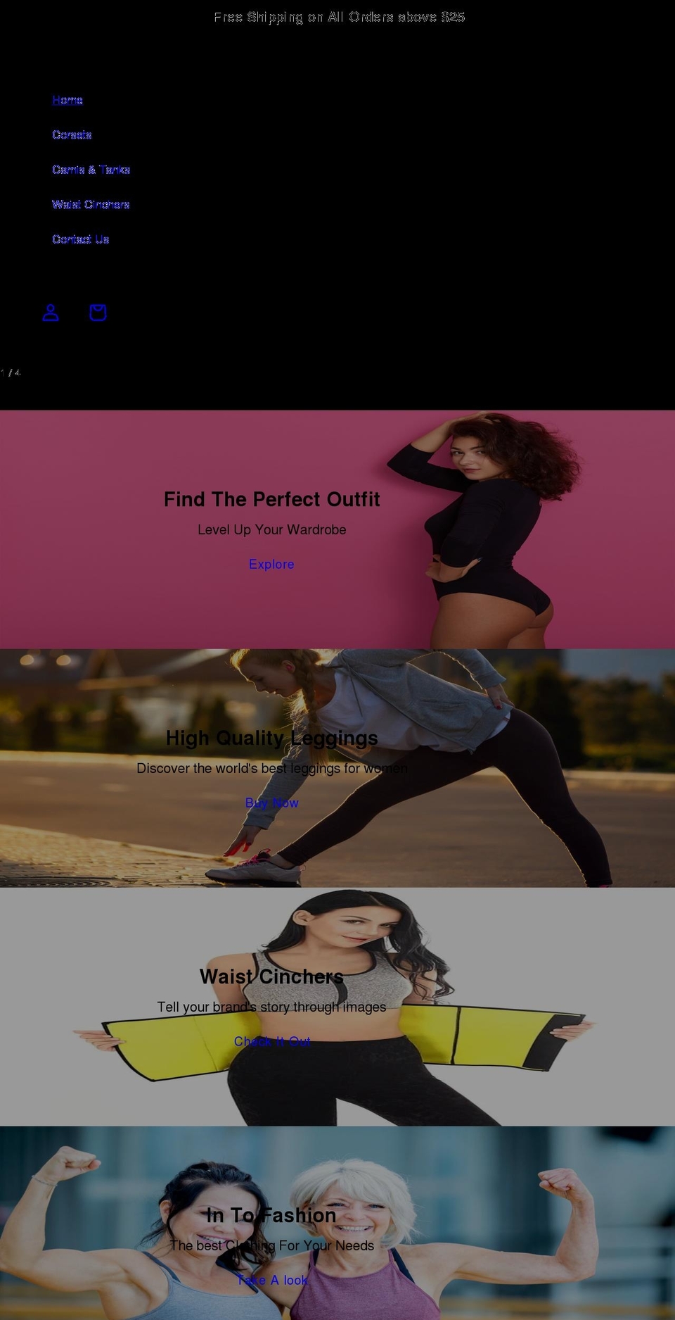 curvyclass.com shopify website screenshot